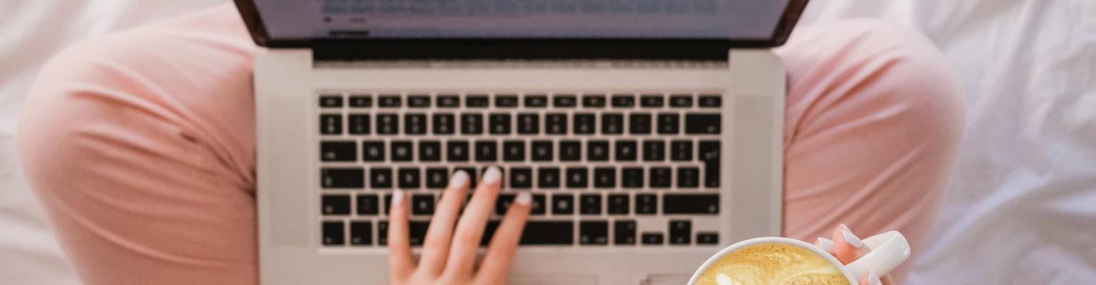 Laptop from the comfort of home