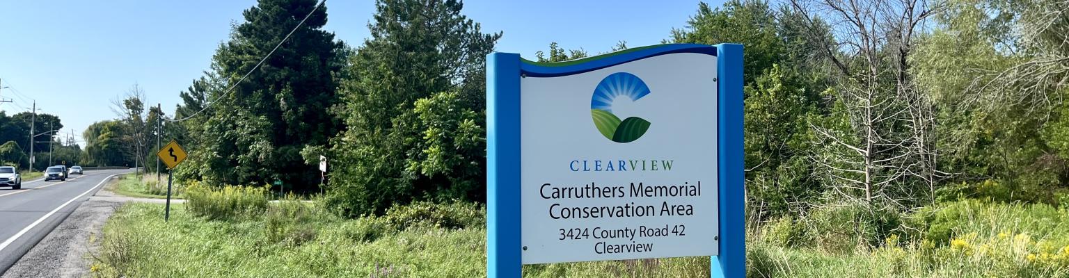 Carruthers Memorial Conservation Area Roadside Signage