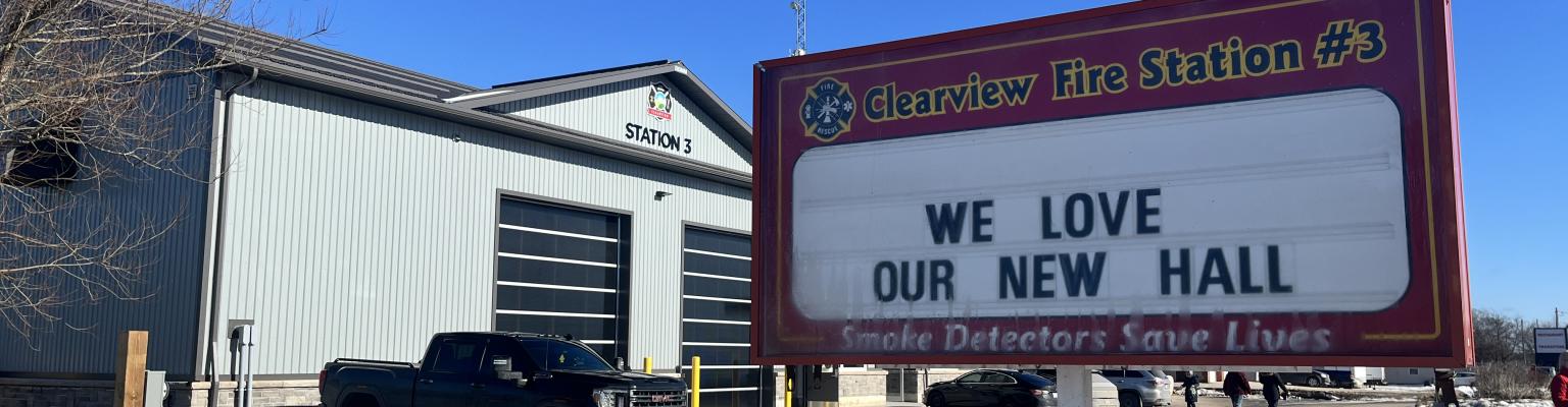 New Lowell Fire Station in Winter