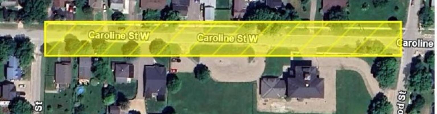 Caroline Street West Road Closure August 19 to 24 2026
