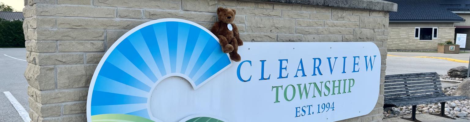 Teddy at the Clearview Admin Centre
