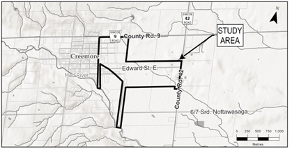 East Creemore Drainage Study Area Map